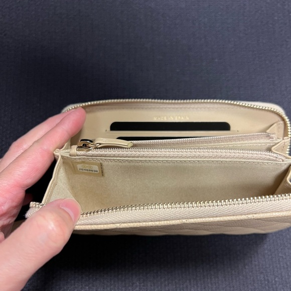 Authentic Chanel beige tan medium zip wallet - Picture 5 of 6